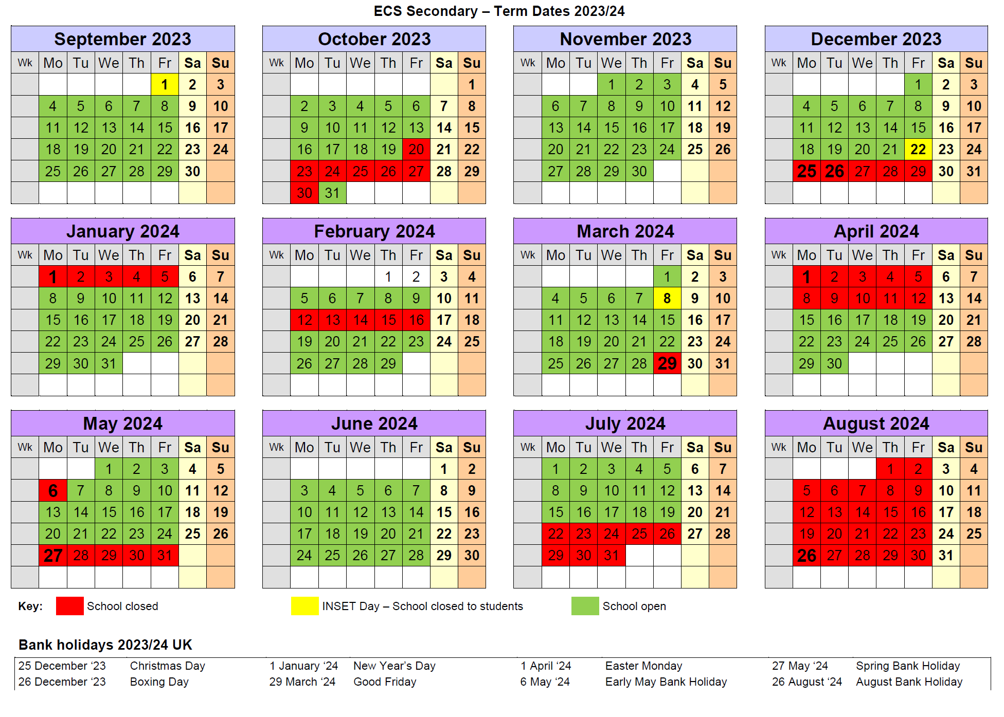 Term dates 23-24